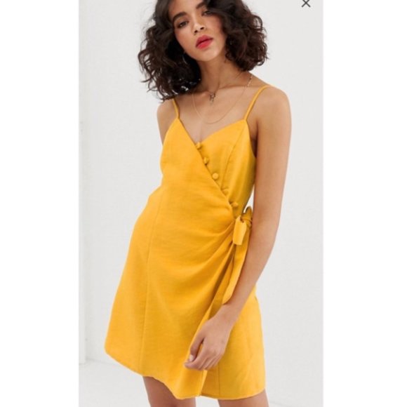 Moon River Dresses & Skirts - Moon River Button Wrap Mini Dress